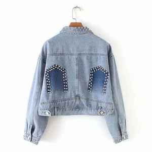 Chaqueta Vaquera Clásica al por Mayor, Chaqueta Básica para Mujer, Manga Larga, Colores, Chaqueta Vaquera Corta para Mujer - Product Image 5