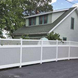 Panneau de clôture en vinyle 6' x 8', clôture en PVC vierge à confidentialité totale, bon marché, avec conception sans vis, comprend un treillis et des portails - Product Image 4