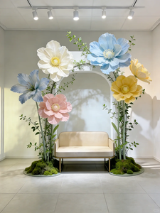 Grande Bouquet <span class=keywords><strong>di</strong></span> Fiori <span class=keywords><strong>di</strong></span> <span class=keywords><strong>Carta</strong></span> |   Composizione <span class=keywords><strong>di</strong></span> Papaveri e Gigli per Decorazioni <span class=keywords><strong>di</strong></span> Matrimoni, Hotel e Ristoranti - Product Image 1