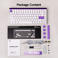 Clavier de jeu AULA HERO84 HE programmable USB filaire à interrupteurs magnétiques, taux de polling 8KHz, RT 0,01mm, Hot-Swap, RGB, Rythme musical
