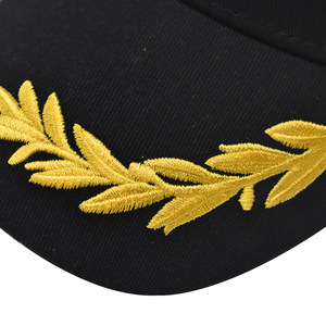Casquette brodée avec logo personnalisé en cuir et branche d'olivier, coton sergé OEKO-TEX, fabricant BSCI, réglable, faible MOQ - Product Image 2