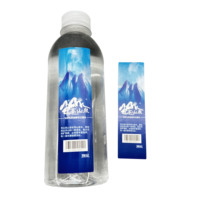 Étiquette de bouteille en plastique Logo personnalisé étiquette autocollante Double face pour bouteille d'eau minérale