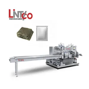 Lintyco multo-chức năng cho ăn tự động Nori rong biển máy đóng gói Gối bốn bên niêm phong máy đóng gói