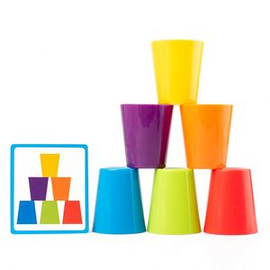 Jouets de tri en bois : pièces de monnaie, jeu de correspondance des couleurs, gobelets empilables avec cartes flash pour garçons, filles et enfants - Product Image 4