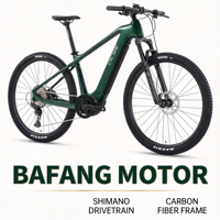 Vélo de montagne électrique en fibre de carbone de 29 pouces, 500W Bafang Mid Drive, 12 vitesses, E-MTB pour adultes, cyclisme hors route