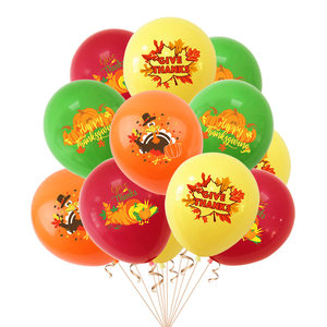 Guirlande <span class=keywords><strong>de</strong></span> ballons et <span class=keywords><strong>de</strong></span> drapeaux triangulaires en papier avec motifs citrouille, dinde et feuille d'érable pour la décoration <span class=keywords><strong>de</strong></span> fête <span class=keywords><strong>de</strong></span> Thanksgiving - Product Image 4