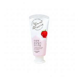 Nara Yam 60g Crema y Loción de manos hidratante con leche Sabor a fresa Fragancia similar al postre para pieles secas - Product Image 2