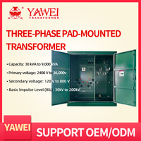 Yawei pad mounted DOE Cobre de alta calidad 1000KVA 34,5/0.48kV Transformadores reductores Precio Transformador montado en almohadilla