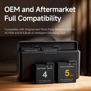 Boîte de rangement pour batteries à charge rapide 3 emplacements <span class=keywords><strong>Type</strong></span>-<span class=keywords><strong>C</strong></span> 5V 3A compatible avec les batteries d'origine DJI Osmo <span class=keywords><strong>Action</strong></span> 6/5/4/3 - Product Image 3