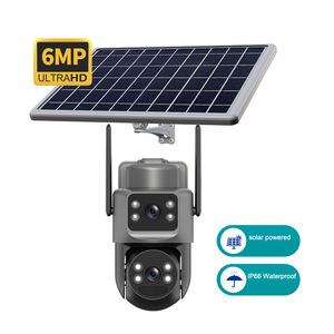 <b>Solar</b> Dual Lens <b>Camera</b> 4G Wireless Outdoor <b>Security</b> With Voice Intercom And Infrared Night Vision For Home Surveillance - Product Image 3