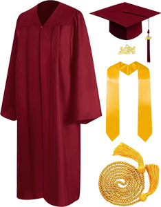 All'ingrosso <span class=keywords><strong>abito</strong></span> opaco di colore personalizzato uniforme della scuola superiore cerimonia universitaria <span class=keywords><strong>abito</strong></span> di <span class=keywords><strong>laurea</strong></span> di dottorato classico e berretto nappa - Product Image 2
