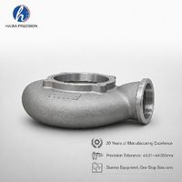 Volute de compresseur de turbocompresseur sur mesure en aluminium moulé usiné CNC, avec entrée à bride de précision OEM, faible MOQ, usinage par électroérosion à fil