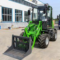 ZL08 4X4 Wheel Drive CE Nouveau Design 0.8ton Chargeuse sur pneus avant avec Joystick/Composants de base d'attelage rapide Moteur et moteur et boîte de vitesses