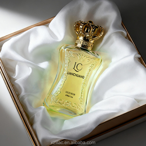 Botellas de Perfume Vintage de alta calidad, <span class=keywords><strong>75ml</strong></span>, forma única, tapa de corona, logotipo de seda, botellas de Perfume, muestras, botellas de vidrio para Perfume - Product Image 4