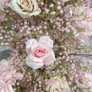 DKB Factory Customized Wholesale Artificial <strong>Flowers</strong> <strong>Decoration</strong> Artificial pink <strong>Flower</strong> Runner for Wedding <strong>Decoration</strong>