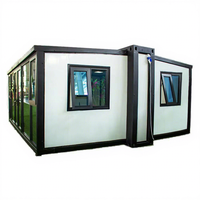 Maison modulaire extensible moderne de 20 pieds pour une vie de villégiature en bord de jardin, villa préfabriquée de luxe pliable en conteneur