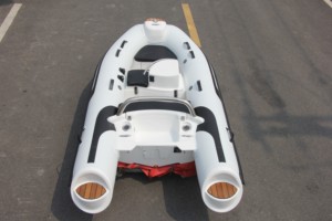 Yate deportivo inflable de PVC de 10 pies, bote de pesca de fibra de vidrio Hypalon de PVC de 1,2mm, bote de remos de rescate al aire libre - Product Image 2