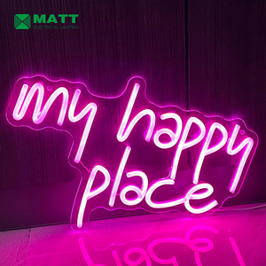 Pas de MOQ, néon LED paysage, logo personnalisé, design signature, décoration intérieure de voiture, mur, USB, fonctionne, mon joyeux anniversaire, événements, lumières - Product Image 2