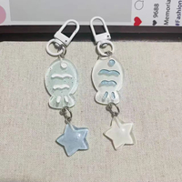 Porte-clés Mignon en Forme de Petit Poisson, Porte-clés en Résine Dessin Animé, Joli Pendentif de Sac, Décoration Suspendue pour Étui d'Écouteurs, Porte-clés Taiyaki Rose