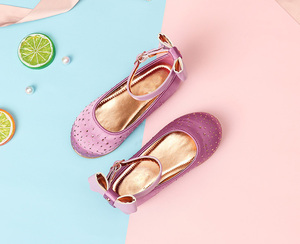 Logotipo personalizado Rhinestone niñas zapatos <span class=keywords><strong>de</strong></span> cristal hebilla Correa lazo nudo suave suela niños zapatos <span class=keywords><strong>de</strong></span> cuero niñas princesa zapatos al por mayor - Product Image 6