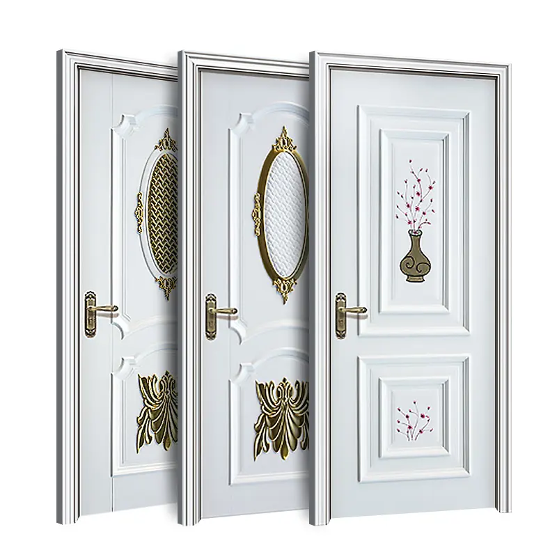 Pintu Kayu Kualitas Baik Desain Eropa Warna Putih Pintu Interior dengan Harga Terbaik