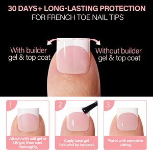 Puntas <span class=keywords><strong>de</strong></span> <span class=keywords><strong>Uñas</strong></span> Francesas Reutilizables para Pedicura - 150 <span class=keywords><strong>Uñas</strong></span> Postizas Blancas Francesas, Fáciles <span class=keywords><strong>de</strong></span> Aplicar, <span class=keywords><strong>Uñas</strong></span> Acrílicas a Presión - Product Image 4