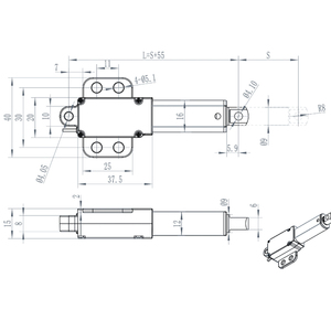 Attuatore Lineare Corsa 50mm Mini Cilindro Elettrico Asta di Spinta DC6/12/24V 6.4-188N Micro Motore di Spinta Lineare per Automazione Remota - Product Image 6