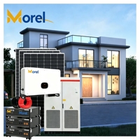 Système solaire hybride complet Morel 5/10/20 kW avec batterie LiFePO4 de 10 à 40 kWh |   Surveillance intelligente Wi-Fi |   Kit hors réseau pour toute la maison