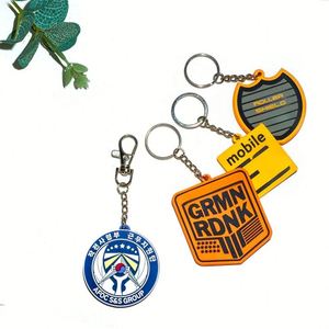 Custom Logo PVC Keychain Soft <b>Rubber</b> 3D Key <b>Ring</b> for Promotional Gifts - Product Image 2