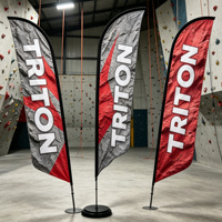 Drapeau publicitaire personnalisé pour salle de sport, centre de fitness, extérieur, imprimé sur mesure avec support