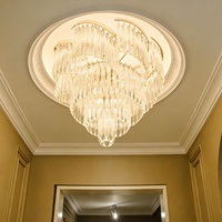 Lustre en cristal de luxe américain, moderne, de haute qualité, pour entrée et salon, luminaires suspendus