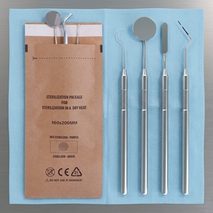 Sacchetto Monouso per Disinfezione Unghie in Pelle Bovina e Carta Kraft Composita Autosigillante Resistente alle Alte Temperature per Uso <span class=keywords><strong>Medicinale</strong></span> - Product Image 1