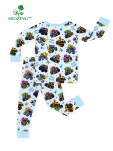 Pijama de bambú orgánico <span class=keywords><strong>para</strong></span> bebé Miozing al por mayor, <span class=keywords><strong>ropa</strong></span> de bebé recién nacido con dibujos animados, <span class=keywords><strong>ropa</strong></span> de dormir <span class=keywords><strong>para</strong></span> bebé con MOQ bajo - Product Image 2