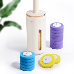 Spazzola per WC Ecologica da Parete con Testina Sostituibile in Spugna, Liquido Detergente Integrato e Aromaterapia, Senza Foratura - Product Image 4