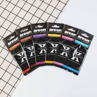 Désodorisant de voiture Areon X, logo personnalisé, promotion de désodorisants de voiture en papier suspendus de haute qualité, parfum orange, Cologne
