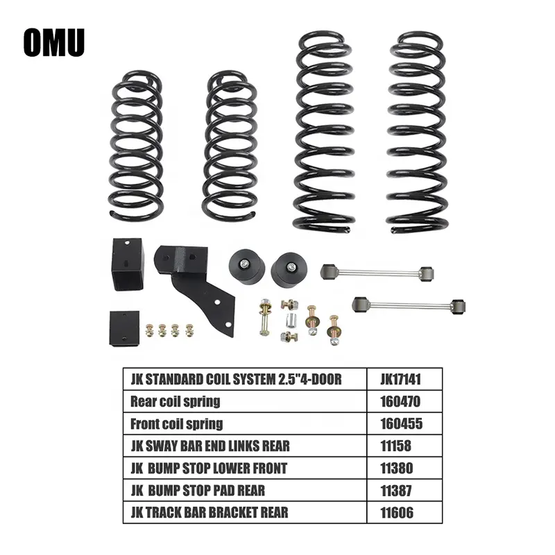 2.5 "Sistema de Mola de bobina Para Jeep Wrangler JK 07 + Acessórios Kit de Suspensão Elevador Para JK