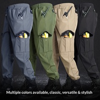 Pantalon cargo pour homme de haute qualité, doublé en polaire, multi-poches, chaud, coupe-vent, pour le travail en extérieur en hiver, logo personnalisé