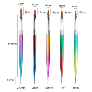 Wellflyer ชุดแปรงทำเล็บ5ชิ้น/เซ็ตหัวคู่แปรงทาสีเล็บอเนกประสงค์ให้ <span class=keywords><strong>NABR</strong></span>-057 - Product Image 6