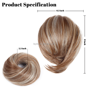 <span class=keywords><strong>Chignon</strong></span> <span class=keywords><strong>de</strong></span> cheveux synthétiques <span class=keywords><strong>de</strong></span> haute <span class=keywords><strong>qualité</strong></span> <span class=keywords><strong>Chignon</strong></span> <span class=keywords><strong>de</strong></span> cheveux élastique Donut <span class=keywords><strong>Postiche</strong></span> Chouchous Blonde Droite <span class=keywords><strong>Chignon</strong></span> pour queue <span class=keywords><strong>de</strong></span> cheval courte - Product Image 3