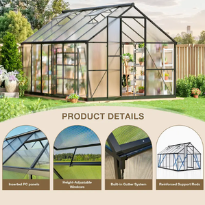 सबसे ज्यादा बिकने वाले एल्युमिनियम ने गार्डन बेड ग्रीनहाउस पर्यावरण के अनुकूल पीसी प्रकृति कृषि को कवर किया - Product Image 6