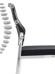 Chaise de conférence moderne et bon marché en métal et tissu sans roulettes ni accoudoirs, empilable, pour les visiteurs, les réunions, les bureaux, les patrons - Product Image 6