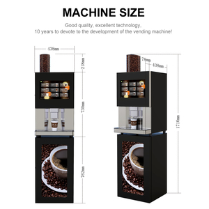 Machine à café expresso automatique à écran tactile grand format, entièrement automatique, avec système bean-to-cup, certifiée ISO9001, pour usage commercial, en vente - Product Image 3