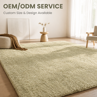Tapis de luxe moderne tufté à la main 100 % polyester, tapis moelleux et shaggy fait main pour salon et chambre, taille personnalisée OEM ODM
