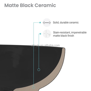 JETMAN Nouvelle Arrivée Noir <span class=keywords><strong>Lave</strong></span>-vaisselle Salle De Bains Céramique Rectangulaire Petit Mur Accroché Lavabo Lavabo Lavabo - Product Image 3