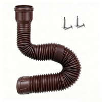 Tuyau d'extension de drainage flexible en PE de 1,5 m, anti-âge, extensible, pour gouttière extérieure, alimentation directe usine