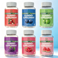 6 types de gommes multivitaminées à saveur de fruits riches en protéines, améliorent l'immunité, complément alimentaire pour adultes, fibres végétales