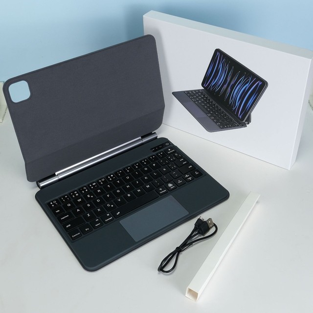 Spanish German French Russian Korean Brazilian Backlit Magnetic Magic Keyboard for iPad 10 Generation and iPad A16 11 Generation