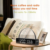 Jam Meja Digital dengan Layar LED 8-inci, Simulasi Matahari Terbit dan Terbenam, Lampu Bangun Tidur, Alarm Ganda, dan Radio FM untuk Membaca dan Bersantai.