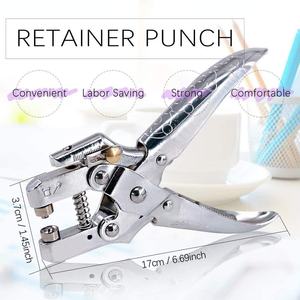 Portable Handheld Hole <b>Punch</b> Pliers Tool Kit Industrial Steel Clamp with 500pcs Silver Manual Puncher Grommet Hand Press <b>Machine</b> - Product Image 3