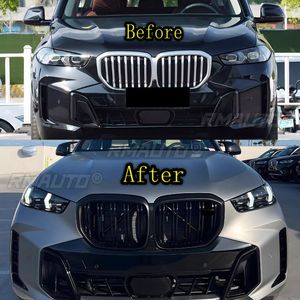 Accesorios para Auto: Parrilla Delantera para BMW G05 LCI X5 2023 2024, Color Negro Brillante con Orificio para Cámara - Product Image 6